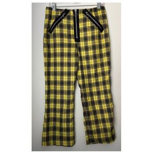 The Ragged Priest Yellow Black Plaid Grunge Pants Gwen Stefani Sz S